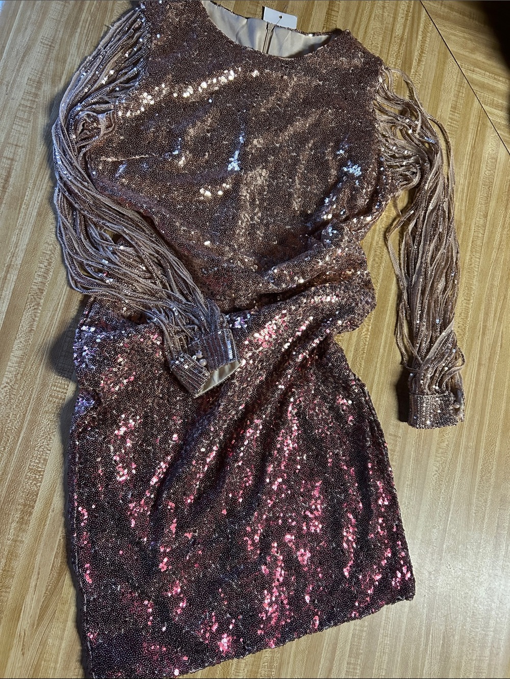 Elegant Sequin Ombre Dress